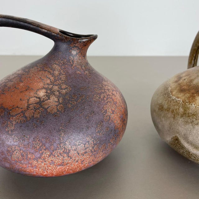 Pottery Vases 313 attributed to Kurt Tschörner Ruscha, Germany, 1970s, Set of 2 For Sale - Image 18 of 18