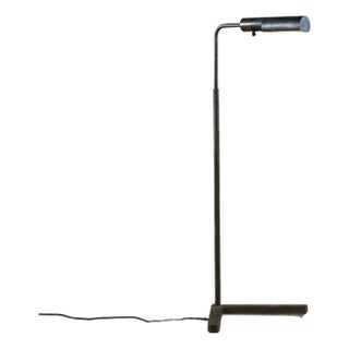 Casella Patinated Brass Floor Lamp For Sale