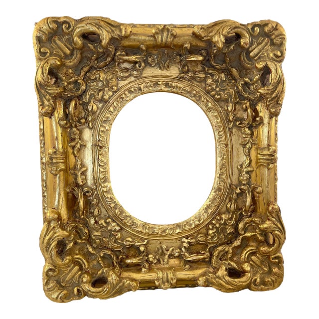 Antique Gold Gilt Rococo-Style Ornate Vintage Frame For Sale