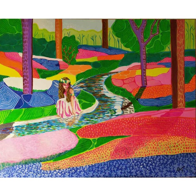 Gerardo La Porta, Fairy Forest, 2022, Acrylic Painting on Canvas For Sale
