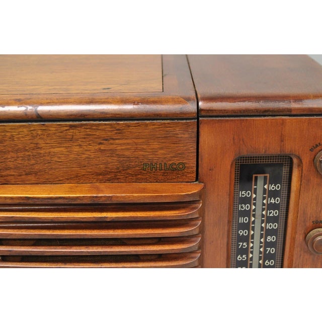 Antique Philco Tube Radio Table Record Player Mahogany Case Model 46-1203 For Sale In Philadelphia - Image 6 of 18