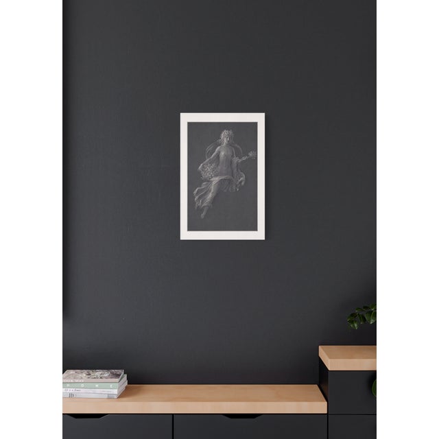 Atelier Aria Lumae Wilhelm Zahn Pompeian Flora Primavera Fresco Graphite Study High Contrast Fine Art Gallery Board Print 16 X 24 For Sale - Image 9 of 16