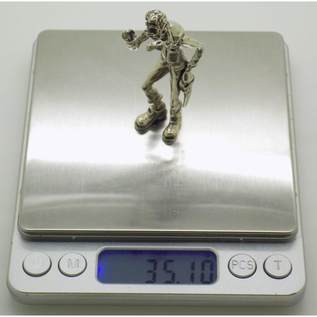 Vintage Italian Handmade Genuine Silver Handyman Carpenter Figurine From Tuscany For Sale - Image 15 of 16