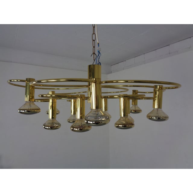 Large Golden Ceiling Light from Cosack, Germany, 1970s For Sale - Image 6 of 18