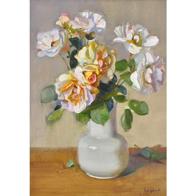 Valery Bayda, Roses, 2025, Oil on Cardboard For Sale - Image 6 of 6