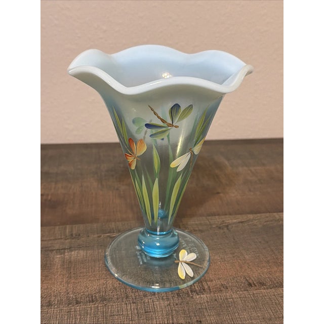 Beautiful and highly collectible Fenton art glass vase from the Museum Collection (2003). This elegant piece is hand-...