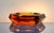 Boho Chic Art Deco Faceted Cut Hexagonal Amber-Colored Crystal Glass Ashtray, Bohemia, Former Czechoslovakia, 1920s For Sale - Image 3 of 13