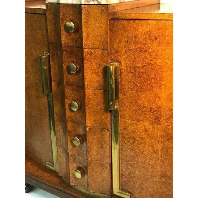 Brown Monumental and Art Deco Sideboard or Cabinet by Jules Leleu For Sale - Image 8 of 9