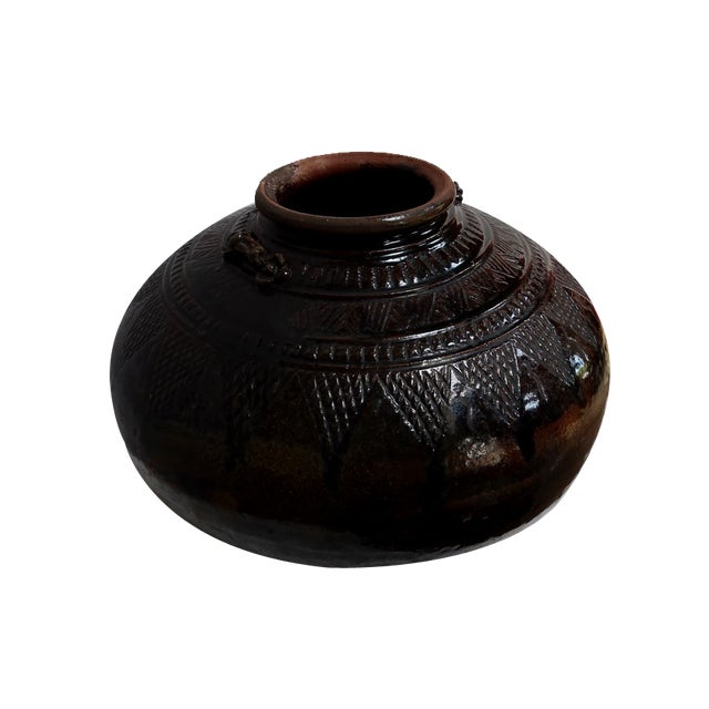 Large Pansu Vase in Varnished Terracotta, 1900s For Sale
