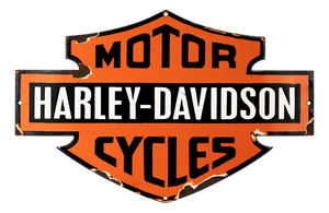 20th Century Motorcycles Enamel Sign from Harley-Davidson, 1950s