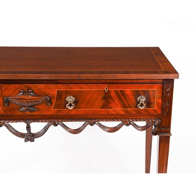 Brown Vintage Cutlery Console Table from Maple & Co., Late 20th Century For Sale - Image 8 of 17