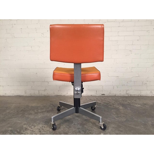 Orange MidCentury Industrial Office Chair By Harter Corporation