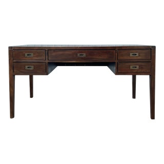 Reclaimed Pine Farmhouse Style Campaign Desk For Sale