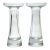 Timeless Classic Hand-Blown Lead Crystal Candleholders by Lennox - A Pair For Sale