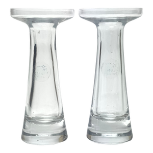 Timeless Classic Hand-Blown Lead Crystal Candleholders by Lennox - A Pair