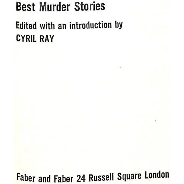 1960s "Best Murder Stories" 1965 Ray, Cyril For Sale - Image 5 of 7