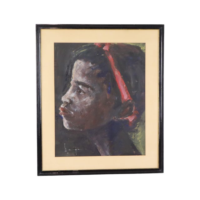 Weyne, African Girl Paper, 1960s, Compressed Wood & Paper & Pine For Sale - Image 11 of 11