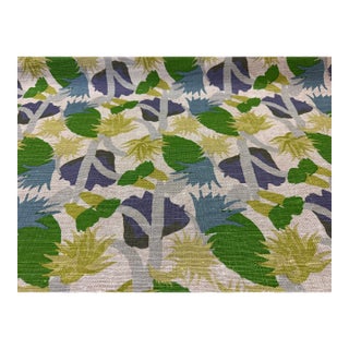 Cactus Flower Linen Fabric in the Green by Christopher Farr Cloth For Sale