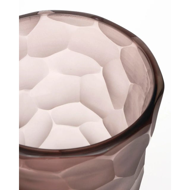 Mid-Century Modern Murano Glass ‘Battuto” Amethyst Vase For Sale - Image 3 of 7