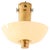 Modern Scandinavian Ceiling Lamp in Brass and Opaline Glass by Paavo Tynell, 1950s For Sale - Image 11 of 11