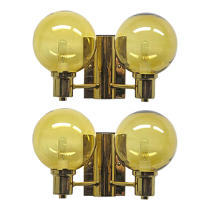 Hans Agne Jakobsen Double Arm Wall Lights, 1950