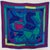 HERMÈS PUZZLE silk scarf depicting a horse in a totally modern way. The shades of blue are magnificent and the bright pink...