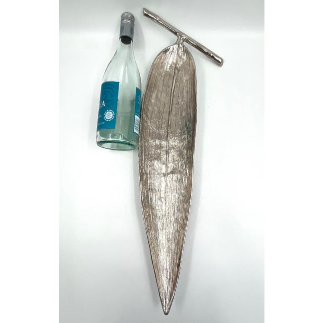 Michael Aram botanical bamboo leaf tray from the Bamboo Collection. This elegant, discontinued platter features an...