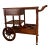Vintage Chinoiserie Rosewood Rolling Bar Cart For Sale