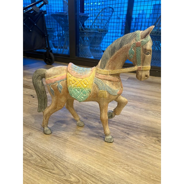 1980s Carved Wood Horse For Sale In Miami - Image 6 of 12