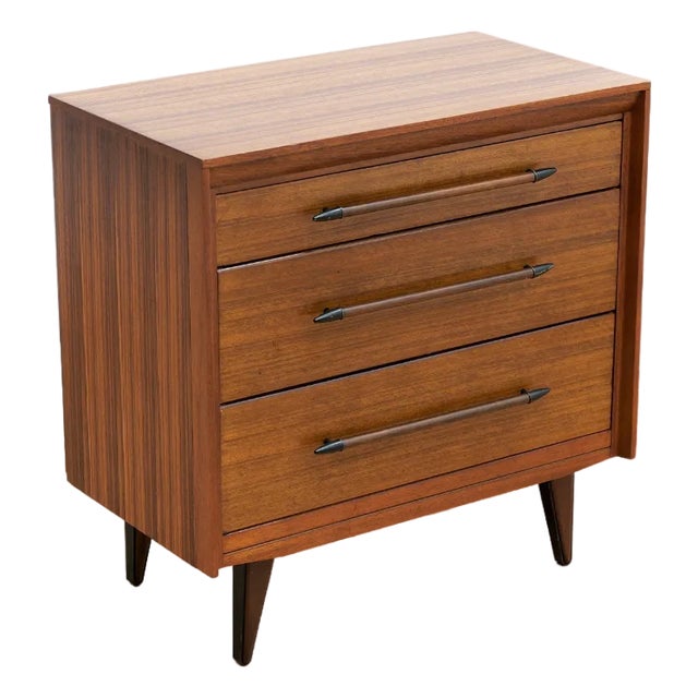 1960s Small Mid Century Dresser Nightstand by Lebus Furniture For Sale