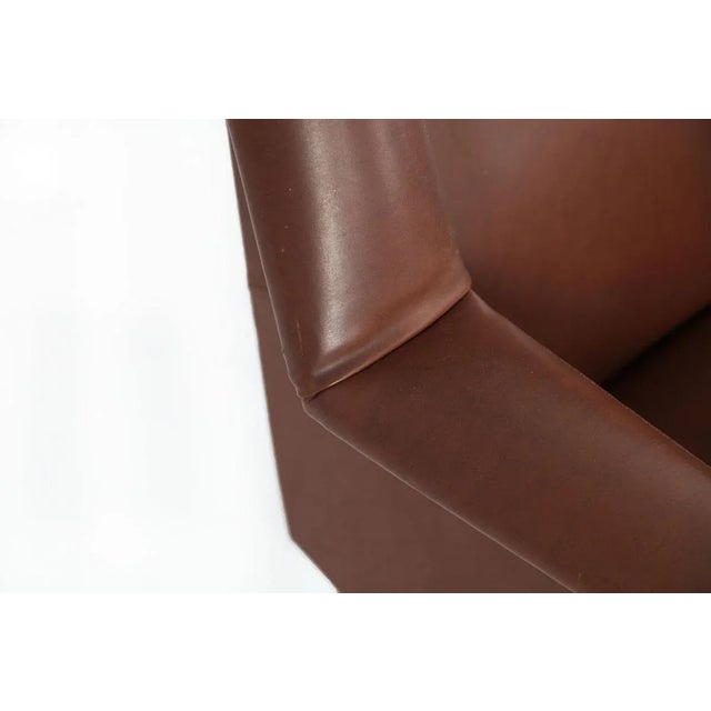 Italian Faux Leather Armchair with Brass Legs, 1950s For Sale - Image 14 of 17