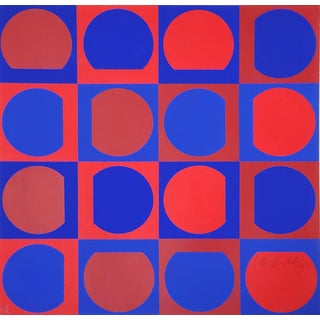 Victor Vasarely, The Moon in the Making, Signed Silkscreen, 1963 For Sale