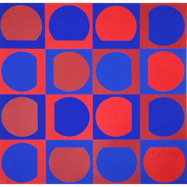 Victor Vasarely, The Moon in the Making, Signed Silkscreen, 1963 For Sale