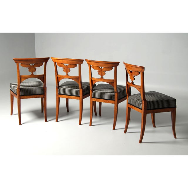 Early 19th Century Antique Biedermeier Chairs, 1820, Set of 4 For Sale - Image 5 of 13