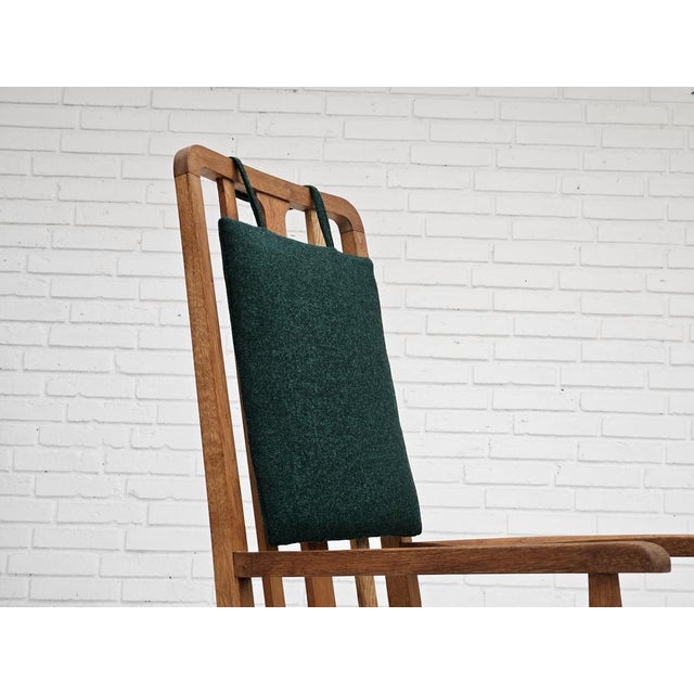 Danish Reupholstered Highback Rocking Chair in Kvadrat Furniture Wool, 1950s For Sale - Image 18 of 18