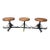 1970s Spanish Revival Wrought Iron Swivel Stools - Set of 3 For Sale