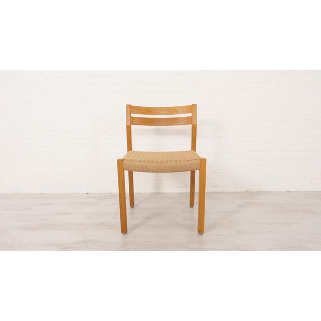 Brown Vintage Dining Chair in Oak by Jorgen Henrik Møller, Set of 4 For Sale - Image 8 of 17