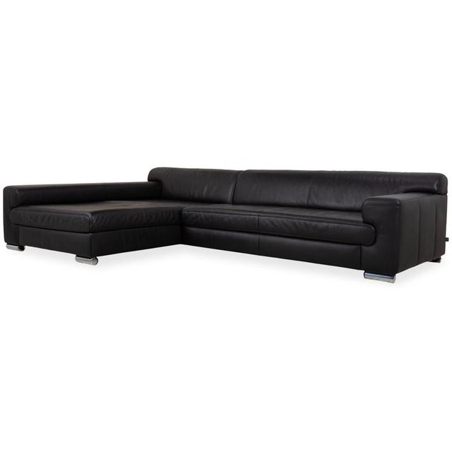 Loft Leather Corner Sofa in Black by Ewald Schillig For Sale - Image 18 of 18