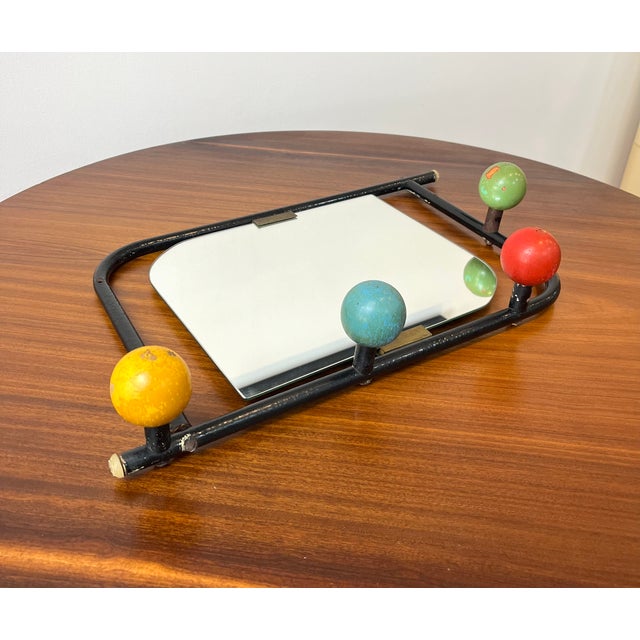Wall Coat Rack with Mirror by Roger Féraud, France, 1950s For Sale - Image 6 of 18