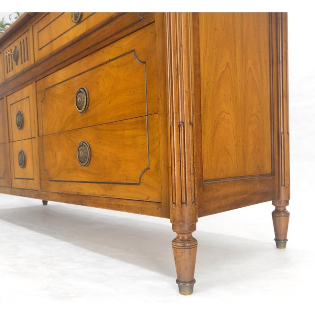 Baker Fruitwood 72" Long 9 Drawers Dresser Credenza Cabinet MINT! For Sale - Image 6 of 18