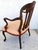 Peach 19th Century Antique Art Nouveau Edwardian Carved Walnut Armchair For Sale - Image 8 of 16