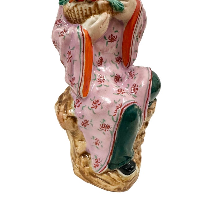Mid-20th Century Chinese Famille Rose Porcelain Figurine For Sale In Los Angeles - Image 6 of 11