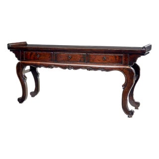 19th Century Chinese Lacquered Hardwood Sideboard, 1870 For Sale