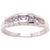 Metal 14 Karat White Gold Diamond Half Anniversary Bridal Wedding Ring For Sale - Image 7 of 9