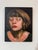 At The Verde River- Twice by Fikriye Oz | Oil On Wood Portrait of a woman with closed eyes For Sale