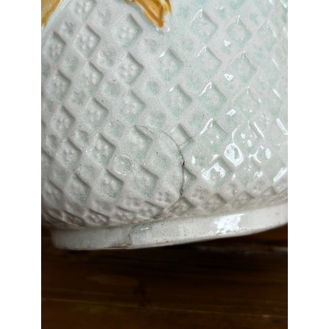 Turquoise Antique English Majolica Bird Pitcher With Plum Interior – Victorian Art Pottery Jug For Sale - Image 8 of 10