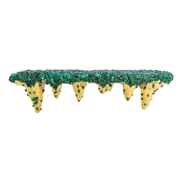 Malachite Console Decorated with Stalactites For Sale