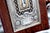 Cut-Out Silver Thermometer with Monogram Card and Wooden Base For Sale - Image 4 of 8