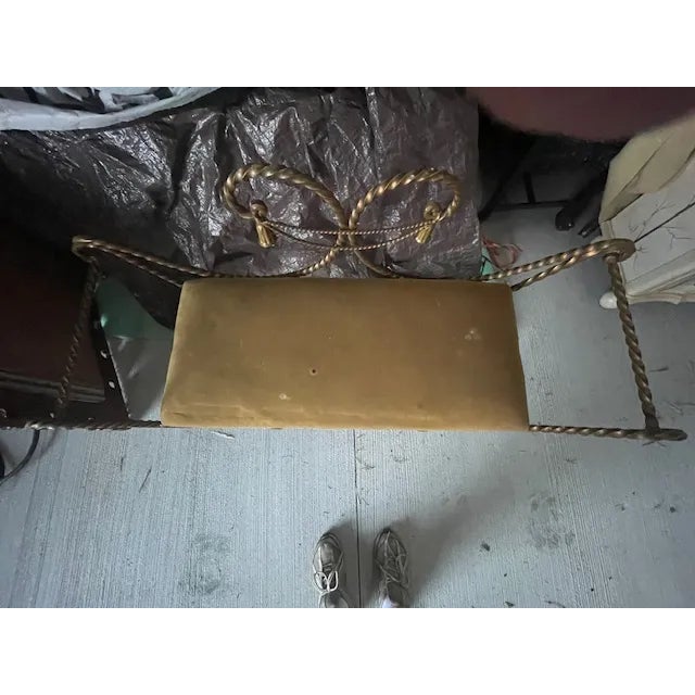 I've only come across one of these double benches in my lifetime. Original fabric but does have some holes. I would...