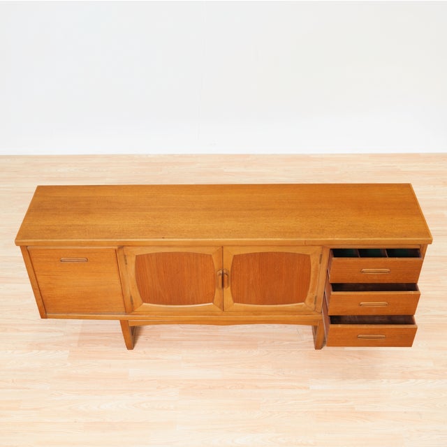 Mid Century Jentique Teak Credenza With Arched Cabinet Doors For Sale - Image 12 of 12